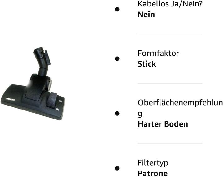 Produktbild Siemens Bodendüse S221549