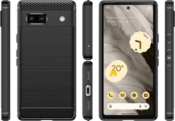 Actual product image Screenguard Carbon Brushed Soft TPU Case (Google Pixel 7a)