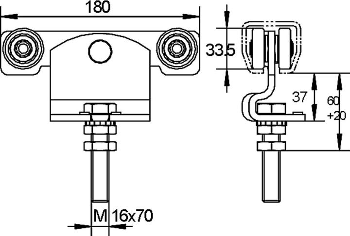 Produktbild Helm Schiebetorbeschl+AMMApA-ge -091, 4-rollig