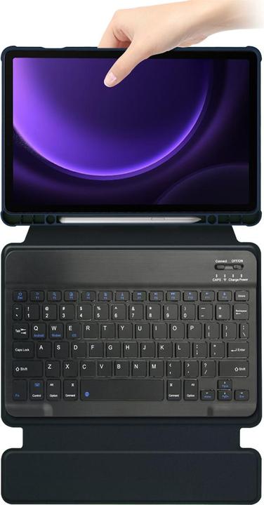 Produktbild Lobwerk 2in1 Set Bluetooth Tastatur in Schwarz + Hülle für Samsung Galaxy Tab S9 FE 2023 X510/SM-X516/SM-X51 (X)