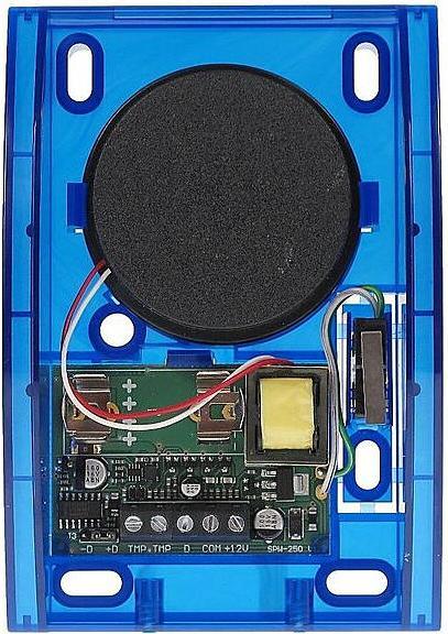 Actual product image Satel Internal siren with emergency power supply, blue base PIEZO SPW-250 BL