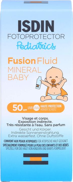 Actual product image Isdin Photoprotector Pediatrics Mineral Baby 50, 50 ml EMU (Suntan cream, 50 ml)