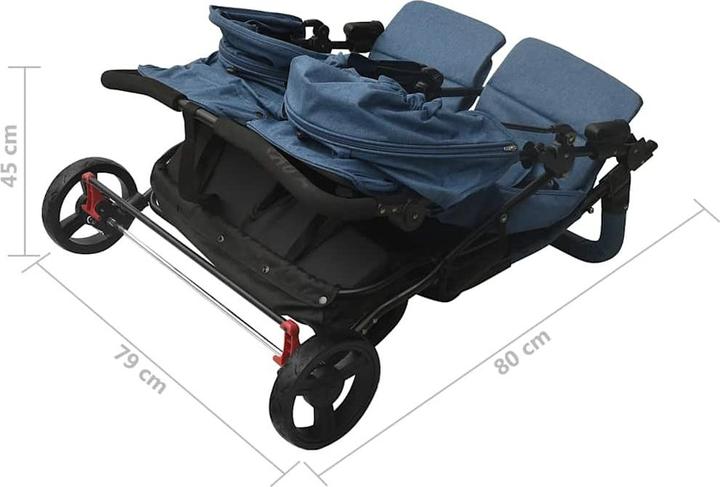 Image du produit VidaXL Geschwisterwagen