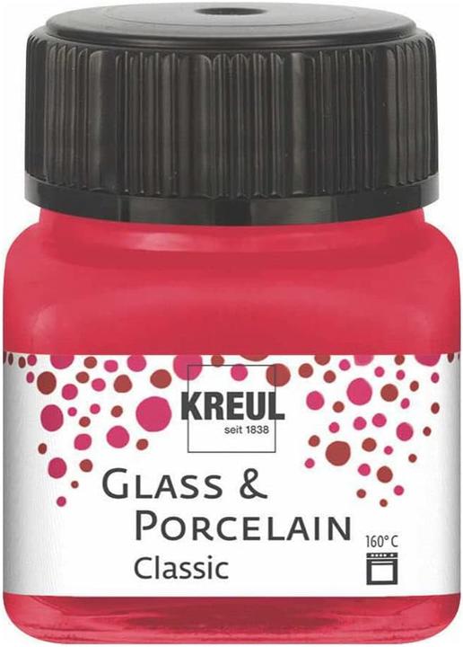 Immagine prodotto Kreul Vetro e Porcellana Classico, vernice per porcellana e vetro (Cremisi, 20 ml)