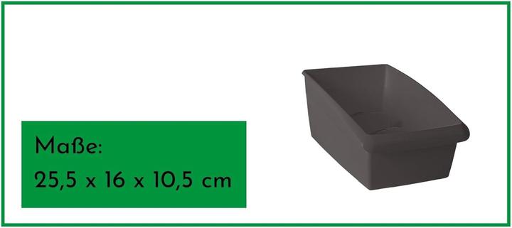 Actual product image Novaliv 2er Set Medikamenten Organizer gross Hausapotheke - 25 x 16 cm ANTHRAZIT GRAU mit Abtrennung (25 x 16 cm)