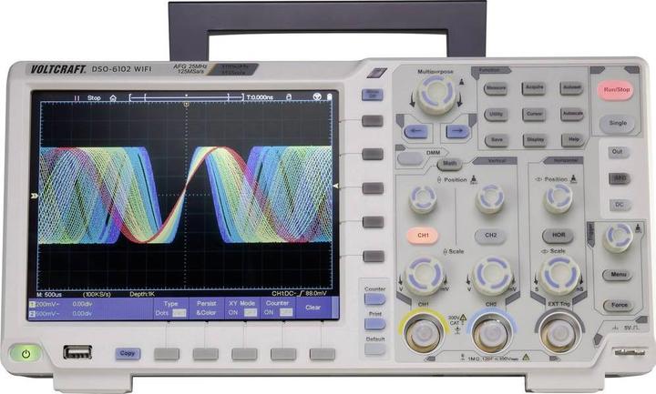 Actual product image Voltcraft Digital Oscilloscope DSO-6102WIFI 100 MHz (CAT II)