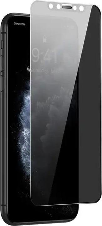 Actual product image Baseus 0.3mm Full-Coverage Privacy Protection Crystal Tempered Glass Screen Protector with Dust Filter for (1 Piece, Apple iPhone XS Max)