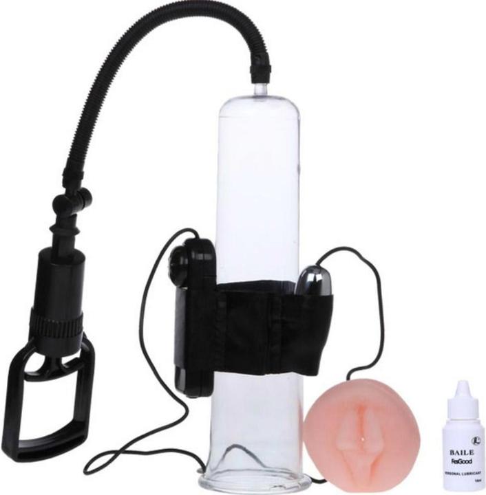 Actual product image Baile Penis pump with scissor handle and vibration