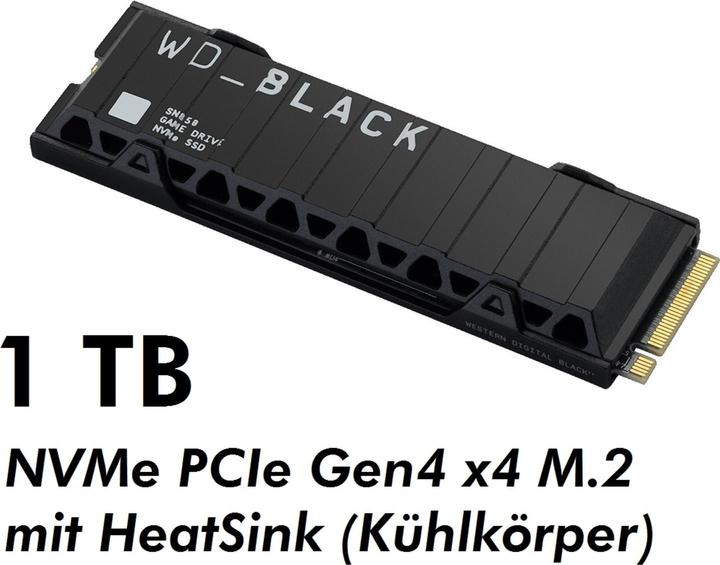 Image du produit WD Black SN850 with heatsink (1000 Go, M.2 2280)