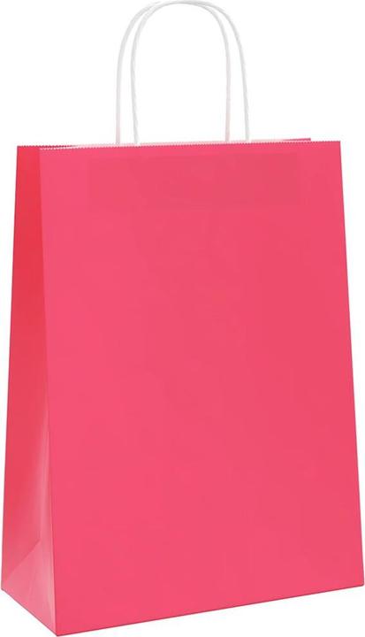 Produktbild VidaXL Kraftpapiertüten 50 Stk. mit Henkel Rosa 26x12x35 cm Papiertüte (Geschenktüte, 50 x)
