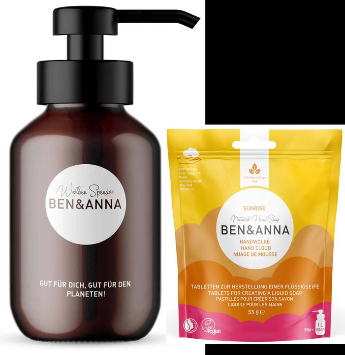 Produktbild Ben & Anna Set Handwolke Sunrise (Flüssigseife, 55 ml)