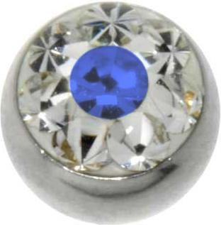 Produktbild Bijouteria 1.2mm Piercing-Kugel (Chirurgenstahl 316L, Premium Kristall)