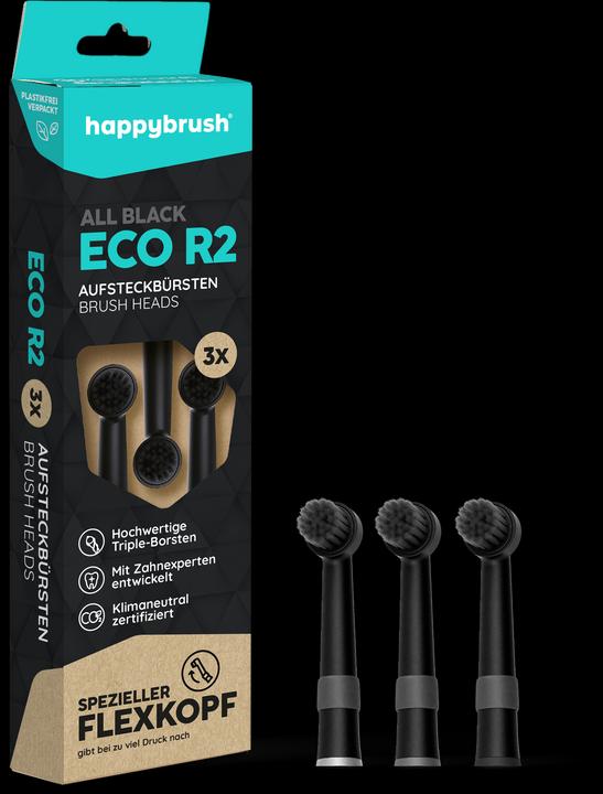 Actual product image happybrush Toothbrush head R2 3 pieces (3 x)