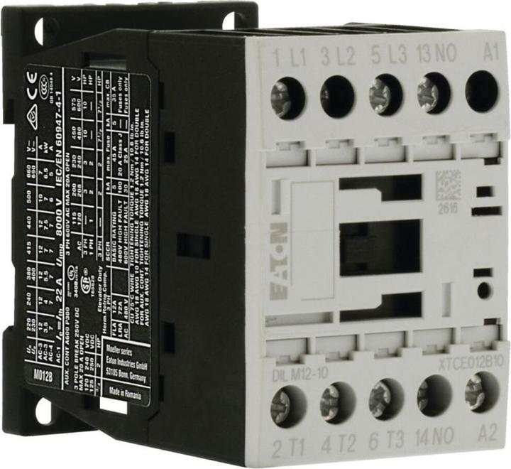 Produktbild Eaton Electric GmbH Leistungsschütz DILM12-10 230V50/60HZ 5.5kW/400V AC