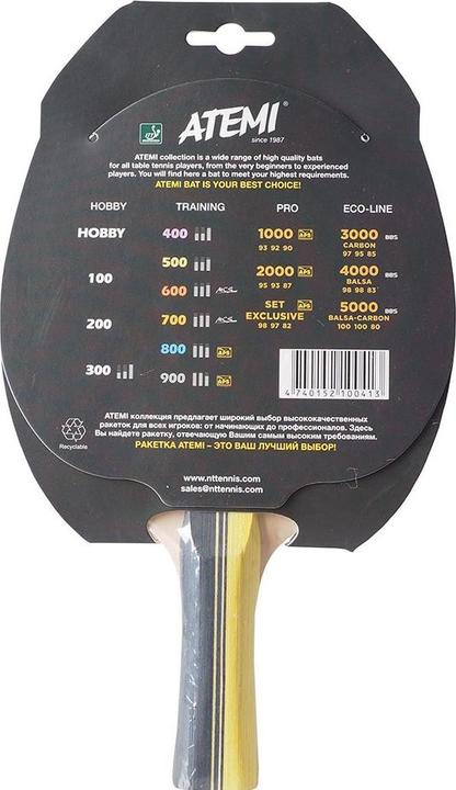 Image du produit Atemi New 500 concave - raquette de ping-pong