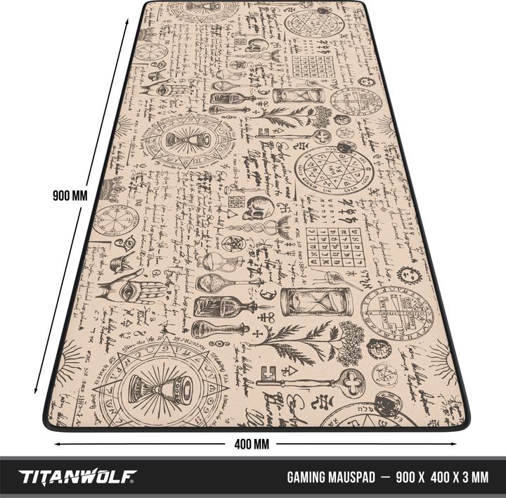 Immagine prodotto Titanwolf Tappetino per mouse da gioco, 900 x 400 mm XXL, migliora la precisione e la velocità, Alchemy (XXL)