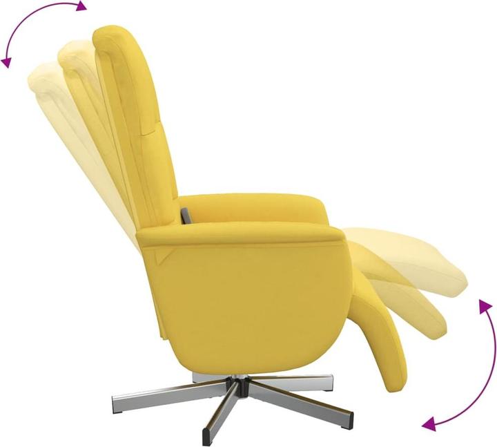 Actual product image VidaXL Massage chair with footrest Light yellow fabric, colour