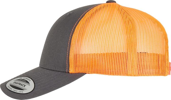 Charcoal, Neon Orange