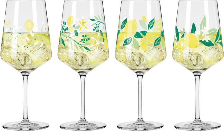 Immagine prodotto Ritzenhoff Bicchiere da aperitivo SOMMERTAU F24 Limoncello Hugo Set di 4 contenuti 544 ml ciascuno (5.44 dl, 4 x, Bicchieri da aperitivo)