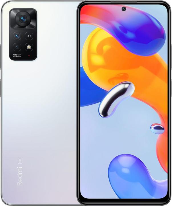 Xiaomi Redmi Note 11 Pro 5G (6GB) (128 GB, Polar White, 6.67", Hybrid Dual SIM, 108 Mpx, 5G)