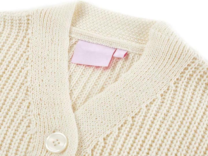 Image du produit VidaXL Veste en tricot pour enfants Blanc neige 128,Matière : 100 (128)
