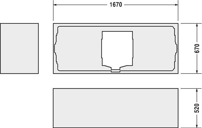 Immagine prodotto Duravit Supporto vasca D-CODE per 700097, 1700x700mm (170 cm, 167 cm)