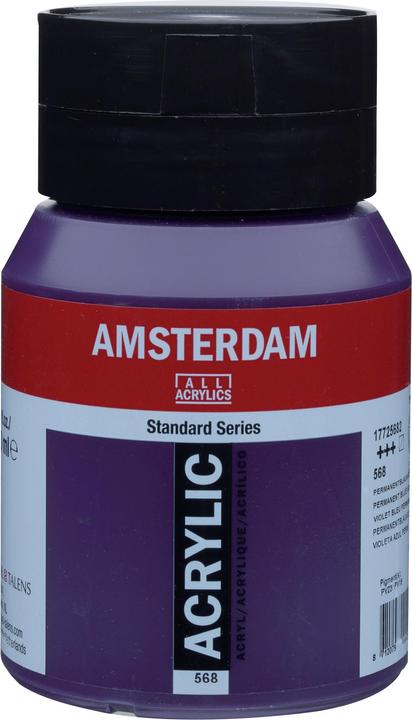 Produktbild Talens Acrylfarbe Amsterdam 500ml 17725682 permanent blau / violett (Permanentblauviolett, 500 ml)