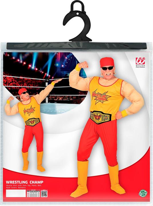 Image du produit Widmann WRESTLING CHAMP (maillot de corps, pantalon, ceinture, couvre-bottes, bandana), L (L)