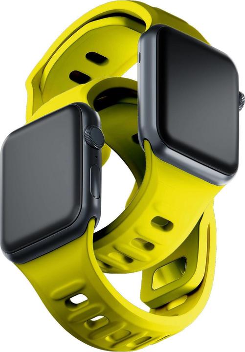 Produktbild 3MK Silicone Watch Strap żółty/yellow dla Apple Watch 42/44/45/49mm (Edelstahl, Silicone)