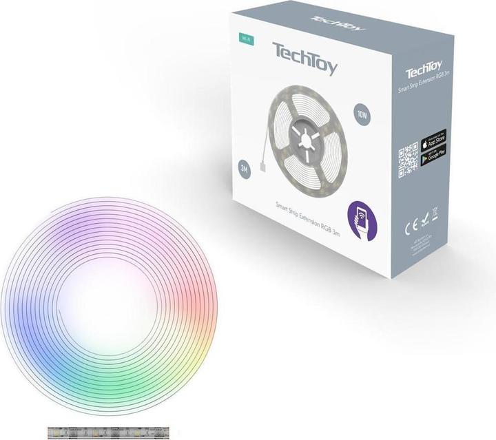 Immagine prodotto Z-Wave TSLLLIG-STREXT3M - TechToy Smart Strip Extension RGB 3m Wi-Fi (RGB, 300 cm, Interno)