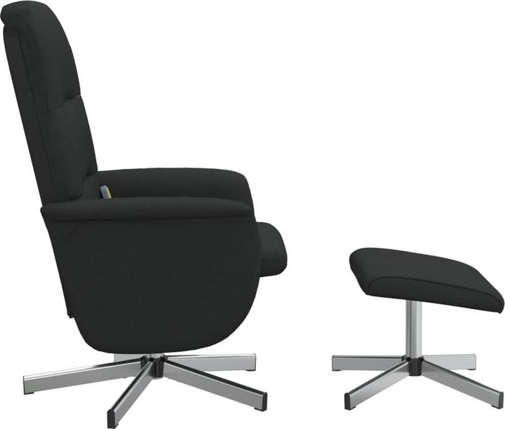 Produktbild VidaXL Massagesessel mit Fusshocker Schwarz Stoff,Farbe