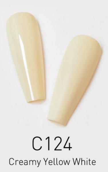 Actual product image Canni Gellack The White C124 UV/LED (Creamy Yellow White, UV gel varnish)