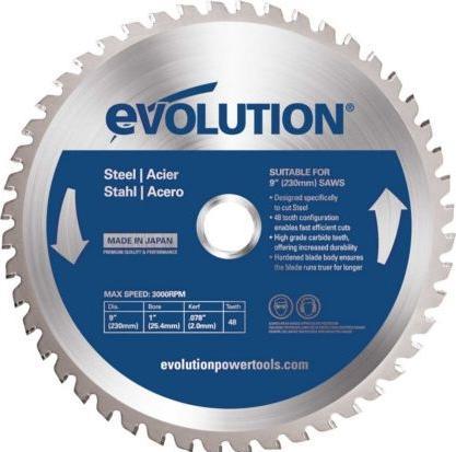 Evolution TCT saw blade for cutting 230 mm 48z steel (EVO-230-48-S)