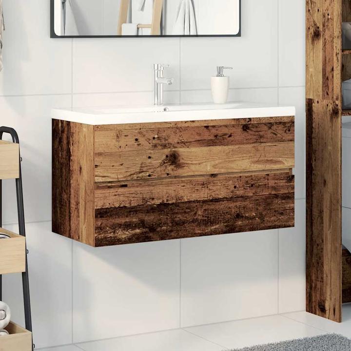 Image du produit VidaXL Meuble sous-vasque avec vasque encastrée et robinet Salle de bains Lavabo