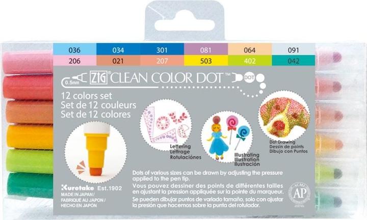 Zig Clean Colour Dot (Multicoloured, 6 x)