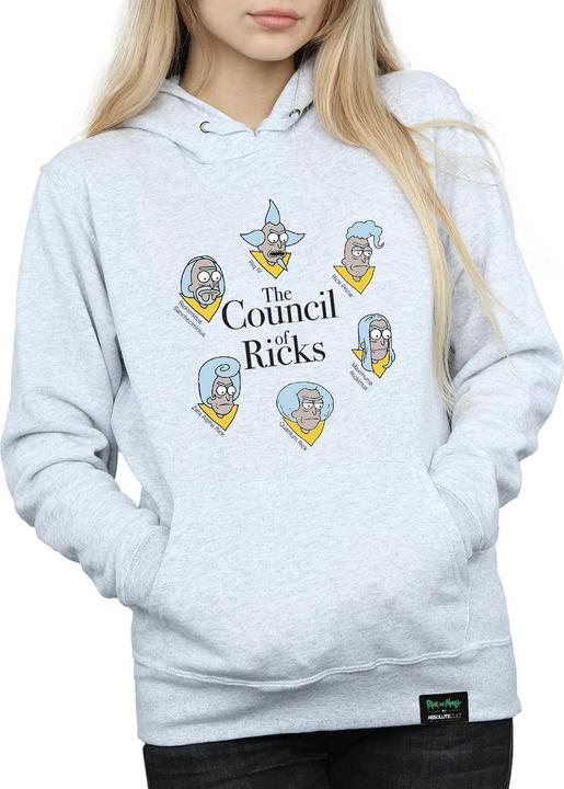 Actual product image Rick And Morty Womens/Ladies Council Of Ricks Hoodie (XXL)