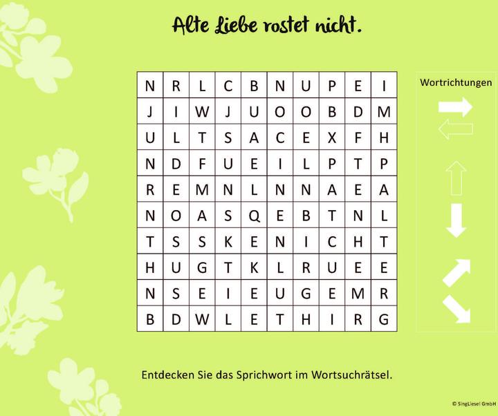 Produktbild Wortsuchrätsel für Senioren mit vertrauten und beliebten Sprichwörtern. Grossdruck (Deutsch, Linus, Paul, 2022)