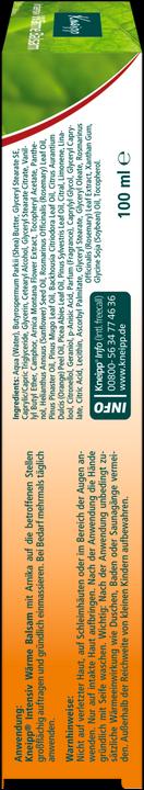 Immagine prodotto Kneipp Balsamo riscaldante con arnica (1 x, 100 ml, 125 g)