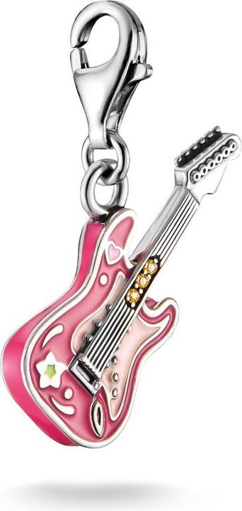 Thomas Sabo Charm-Anhänger E-Gitarre Silber (Silber 925, Emaille)