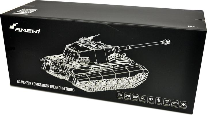 Produktbild Amewi Königstiger mit Henschelt.R & S 1:16,.Adva.Lin (RTR Ready-to-Run)