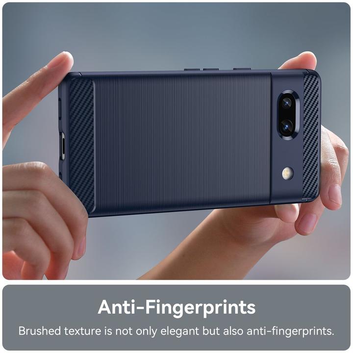 Produktbild König Design Hülle Handy Schutz für Google Motorola Samsung Xiaomi Case Cover Carbon Optik (Google Pixel 7a)