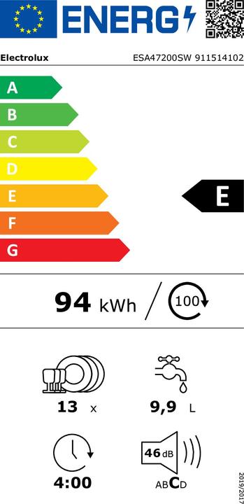 Energy Label Electrolux ESA47200SW