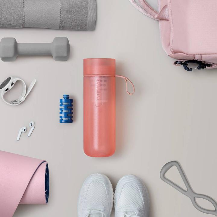 Image du produit Philips AWP2712RDR Fitness GoZero Bouteille d'eau avec filtre rouge (0.59 l)