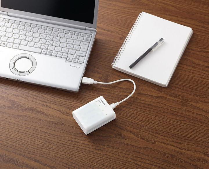 Produktbild Panasonic eneloop Smart Plus USB Travel Charger BQ-CC87 (4 Stk., AA, AAA, 2000 mAh, Ladegerät inkl. Akku)