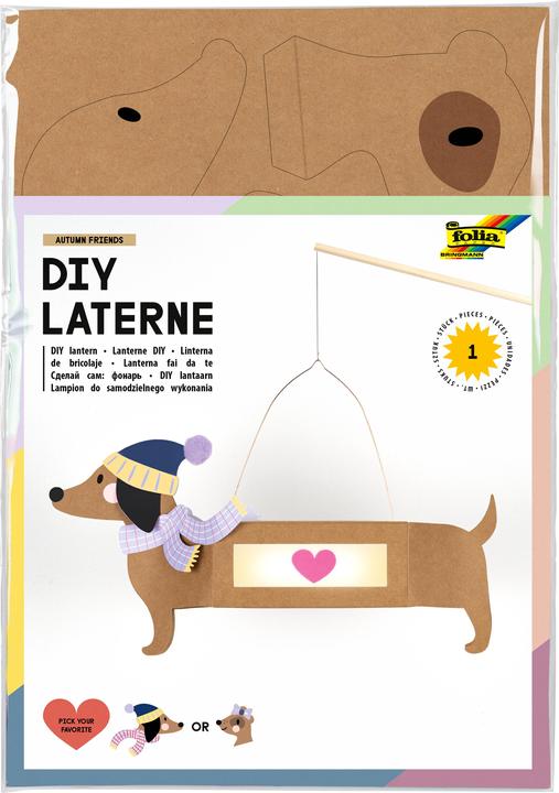 Produktbild Folia Bastelset Laterne Friends