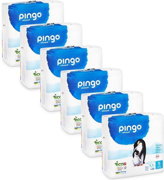 Immagine prodotto Pingo Pannolini ecologici (Dimensione 5, Pacco mensile, 216 Pezzo/i)