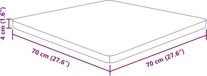 Produktbild VidaXL Isabel (70 x 70 x 4 cm)