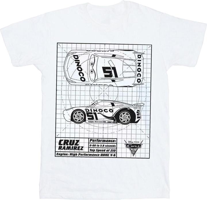Disney Cars Cruz Ramirez Blueprint TShirt (L)