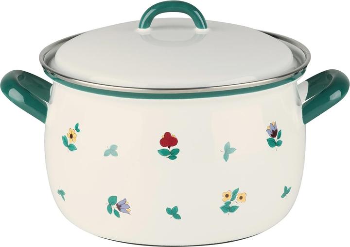 Riess Fleischtopf m.Deckel 20cm,3.5L (20 cm, Kochtopf, Emaille)