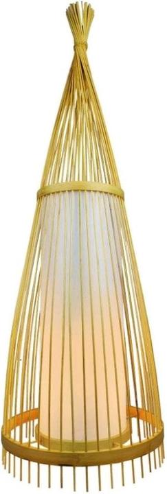 Actual product image V-TAC VT4150 Wood Floor Lamp Rattan Lampshade (E27)